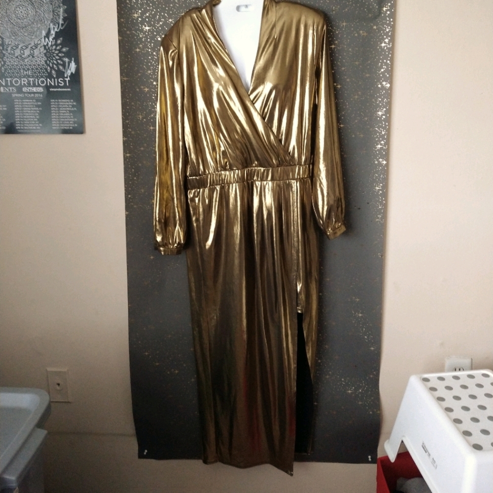 Gold High Low Dress